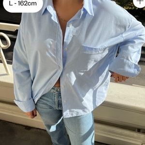 DJERF AVENUE BREEZY SHIRT BLUE